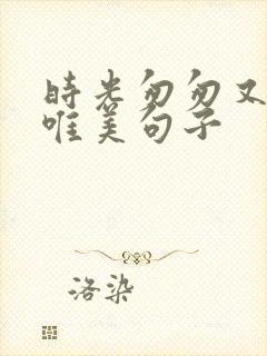 时光匆匆又一年唯美句子