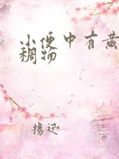 小便中有黄色粘稠物