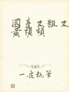 国产又粗又爽又黄视频