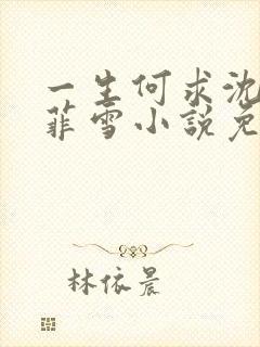一生何求沈浩秦菲雪小说免费阅读