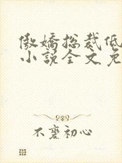 傲娇总裁低调宠小说全文免费阅读