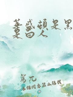 华盛顿是黑人还是白人