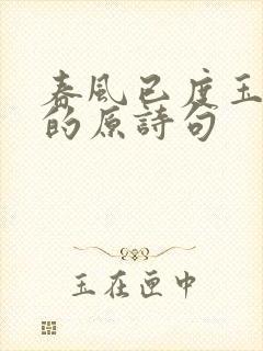 春风已度玉门关的原诗句