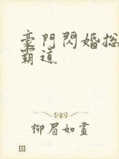 豪门闪婚总裁太霸道