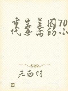 重生美国70年代华裔的小说