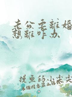 老公要离婚我不想离咋办