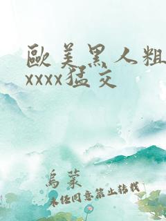 欧美黑人粗大xxxxx猛交