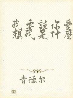 我要说你爱我你想我是什么歌