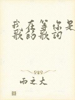 我在等你是哪首歌的歌词