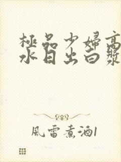 极品少妇高潮喷水日出白浆