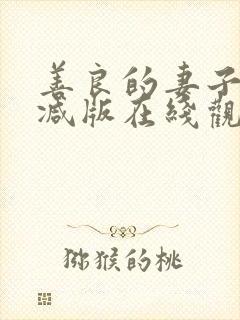 善良的妻子未删减版在线观看