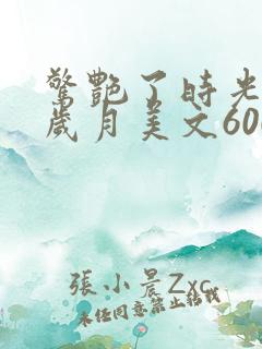 惊艳了时光温柔岁月美文600字