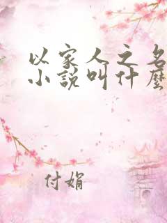 以家人之名原著小说叫什么名字