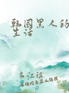 韩国黑人的同居生活