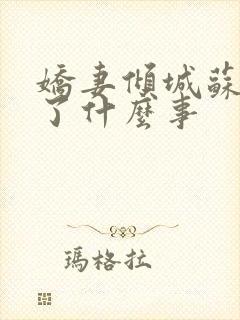 娇妻倾城苏婉做了什么事