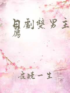 日剧双男主剧推荐