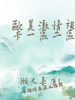 欧美激情视频不卡一区二区三区