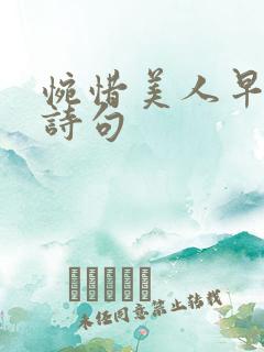 惋惜美人早逝的诗句