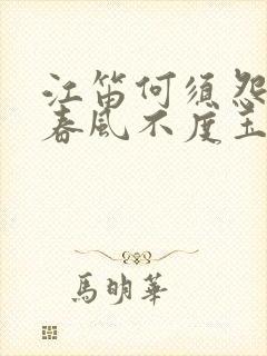 江笛何须怨杨柳春风不度玉门关是什么意思