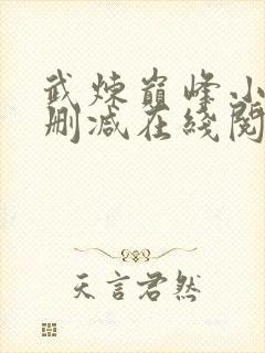 武炼巅峰小说无删减在线阅读