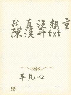 我真没想重生啊陈汉升txt