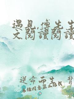 遇见,傅先生全文阅读阅读