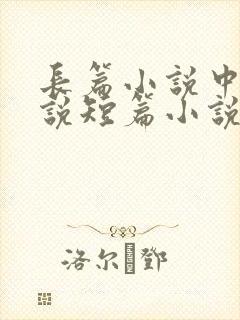 长篇小说中篇小说短篇小说
