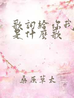 歌词给你我的心是什么歌