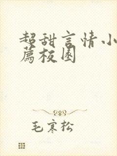 超甜言情小说推荐校园