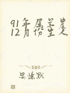 91年属羊农历12月份生人命运如何