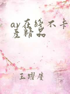 av在线不卡国产精品