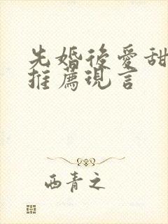 先婚后爱甜宠文推荐现言