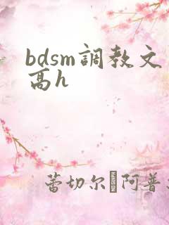 bdsm调教文高h