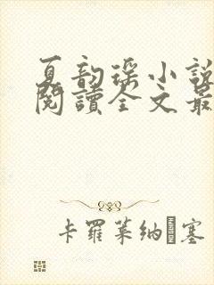 夏韵瑶小说免费阅读全文最新章节