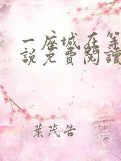 一座城在等你小说免费阅读