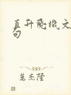 直升飞机文案短句