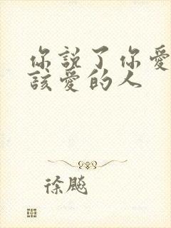 你说了你爱了不该爱的人