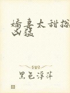 娇妻太甜总裁太凶猛