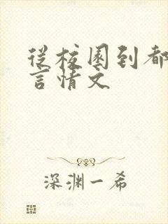 从校园到都市的言情文