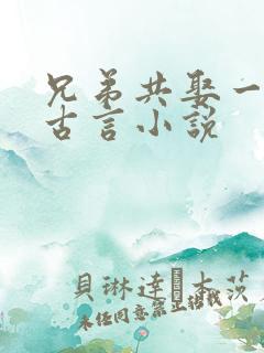 兄弟共娶一妻的古言小说