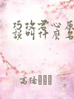 巧攻君心原著小说叫什么名字