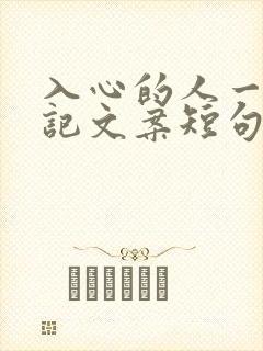 入心的人一生惦记文案短句