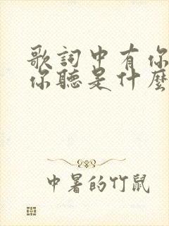 歌词中有你看…你听是什么歌