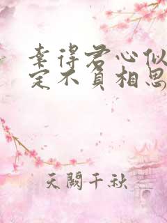 幸得君心似我心定不负相思意