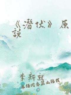 《潜伏》原著小说