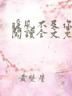 暖风不及你情深阅读全文免费