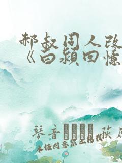 郝叔同人改编的《白颍回忆录》小说