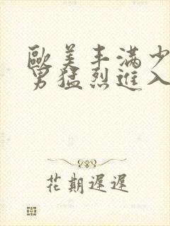 欧美丰满少妇猛男猛烈进入久久