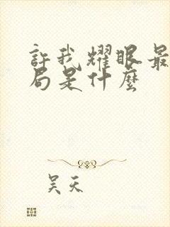 许我耀眼最终结局是什么