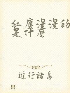 红尘漫漫的意思是什么